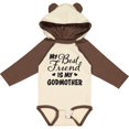 thumbnail image 3 of Inktastic My Best Friend is My Godmother with Hearts Boys or Girls Long Sleeve Baby Bodysuit, 3 of 5