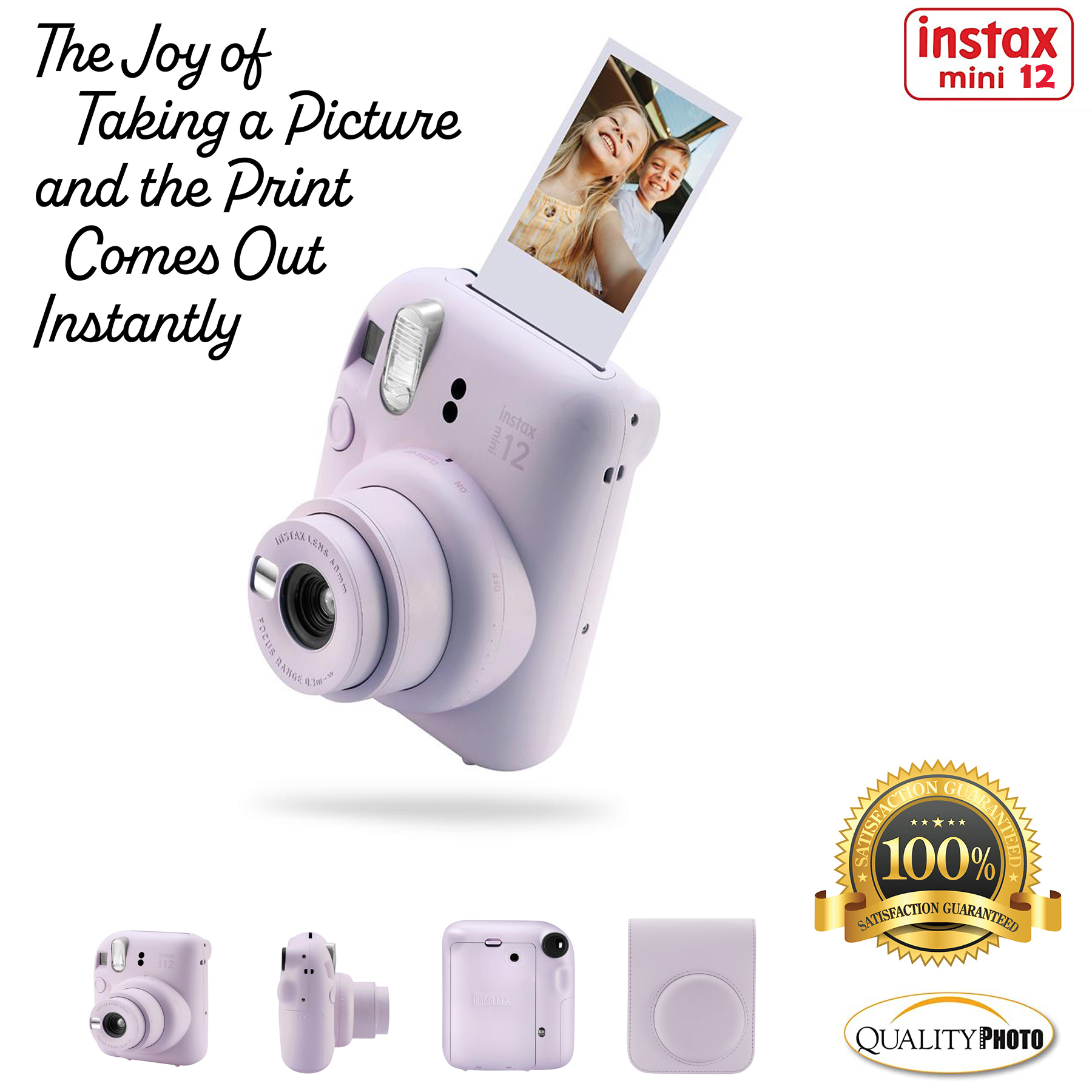 Fujifilm Instax Mini 12 Instant Camera Bundle, Lilac Purple photo 2