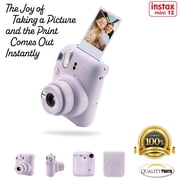 Fujifilm Instax Mini 12 Instant Camera + Quality Photo Value Bundle, Case, Decoration Stickers, Frames, Photo Album, (Lilac Purple)