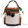 thumbnail image 5 of Summer Niche Design Cylinder Bag,Colorblock Bucket Bag for Women, 5 of 5
