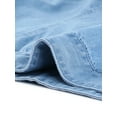 thumbnail image 5 of MODA NOVA Juniors Plus Size Fall Button Down Crop Jean Trucker Denim Jacket 2X Light Blue, 5 of 5