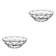 thumbnail image 2 of Advancent Frutero Malla de hierro Cesta de fruta tejida Cocina Encimera Vegetal Decorativo Negro 2Conjunto, 2 of 6