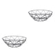 thumbnail image 2 of Toystoory Cesta de fruta de escritorio creativa para sala de estar, cesta de almacenamiento de aperitivos de hierro para cocina, escurridor de platos de Negro 2piezas Toystoory CBP108155, 2 of 5