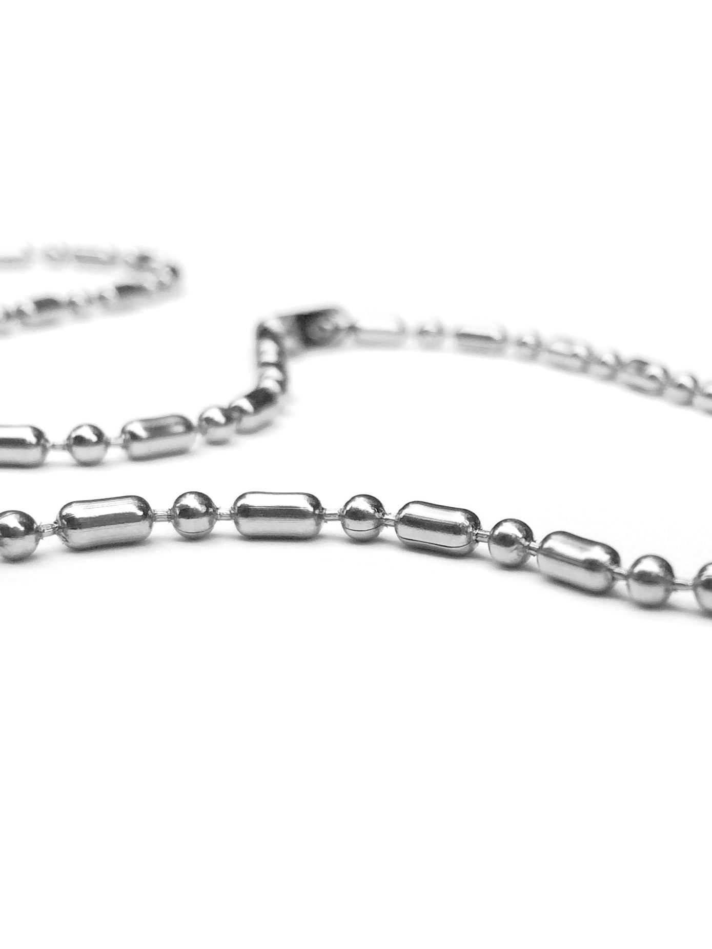 Men Women Stainless Steel Silver Ball Chain Necklace Bracelet 1-5mm 7"-38"