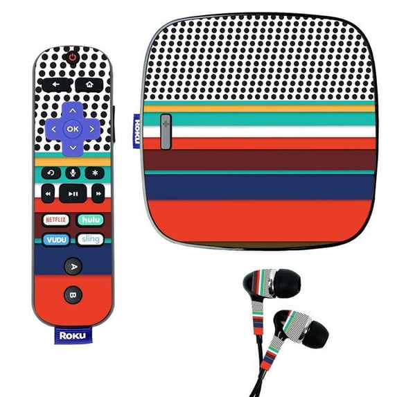 Skin Decal Wrap Compatible With Roku Ultra Sticker Design New Color