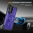 thumbnail image 5 of for Samsung Galaxy A52 5G Armor Case with Kickstand, Luxury Military-Grade Drop Protection Heavy Duty Magnetic Phone Case, Compatible with MagSafe Accessories, for Samsung Galaxy A52 5G - Purple, 5 of 7