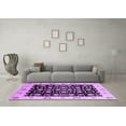 thumbnail image 3 of Ahgly Company Indoor Square Oriental Purple Traditional Area Rugs, 5' Square, 3 of 4