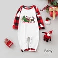 thumbnail image 2 of Odeerbi Christmas Pajamas for Family Holiday Long Sleeve Family Christmas Pajamas Matching Sets Toddler Christmas Plaid Printed Blouse Tops + Pants Sleepwear Family Matching PJs Set Red, 2 of 6
