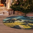 thumbnail image 2 of Cauagu 36" Christmas Tree Skirt Valley River Dinosaur Pattern Christmas Tree Decorations Tree Mat for Xmas Decorations Occasion Holiday Home Decor -36", 2 of 7