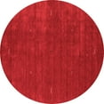 thumbnail image 1 of Ahgly Company Indoor Round Abstract Red Contemporary Area Rugs, 4' Round, 1 of 4