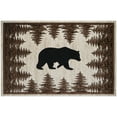thumbnail image 2 of Mayberry Rug Axel Tranquil Bear Rustic Lodge Ivory Area Rug 7'10" Round 8' Round Round, 2 of 3