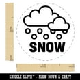 thumbnail image 2 of Snow Snowy Weather Day Planner Self-Inking Rubber Stamp Ink Stamper - Brown Ink - Medium 1 Inch, 2 of 7