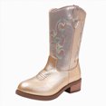 thumbnail image 3 of WXFAZCVU Girls Western Boots Embroidered Cowgirl Boots with Side Zipper, Riding Boots Going Out Size 5, 3 of 6