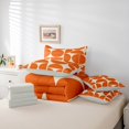 thumbnail image 5 of Manfei Orange Modern Minimalism Bedding Comforter Set 7pcs, Abstract Geometric Queen Bedding Sets, Teen Child Kid Adult Reversible Queen Sheet Sets, Breathable Home Decor, 5 of 7
