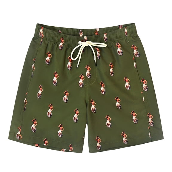 Bovxnpu Men's Board Shorts Men's Boxers Beach Trunks Breathable Loose Hot Spring Swimming Swimwear (Men's or Men's Big & Tall)