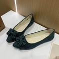 thumbnail image 3 of FRSASU Woman's Spring Bow Flats Shoes Butterfly-Knot Ballets office Shoes Pointed Toe Shallow Slip On Ballet Army Green, 3 of 4