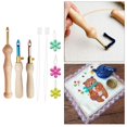 thumbnail image 1 of Embroidery Punch Needle Pen Sewing Kit Knitting Needle Embroidery Pen Weaving Tool 3x Needle 5 Threader, 1 of 8