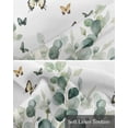 thumbnail image 6 of Green Eucalyptus Leaves Kitchen Valances for Windows Farmhouse Linen Window Valance Curtain for Living Room Window Treatment Summer Botanical Butterflies Valance Rod Pocket Topper Drape, 54 x 18 Inch, 6 of 6