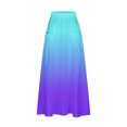 thumbnail image 4 of Cocktail Dresses for Women Viikei Wrap Style Skirt for Women in Solid Color,Women's Printed Elastic Waistband Pleated Pocket Skirt With Mid Calf Skirt Mint Green XXXXL, 4 of 5