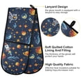 thumbnail image 4 of Dailycode Double Sided Oven Mitt with Loop Heat Resistant Kitchen Long Potholders 7" x 35" Space Stars Rocket Whale, 4 of 6