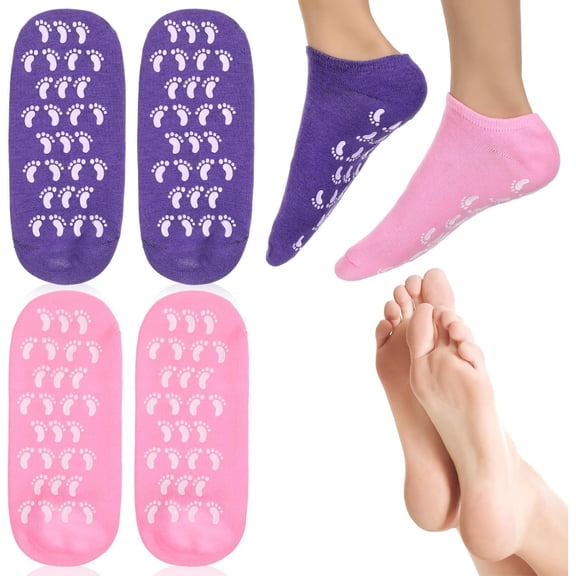 Moisturizing Gel Socks, Silicone Socks for Dry Cracked Feet Women - Lotion Gel Socks for Repairing,Softening and Hydrating Feet