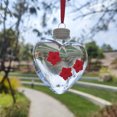 thumbnail image 6 of Heart Shaped Jar Hummingbird Feeder with 3 Feeding Ports Mini Plastic Hanging Clear Hummingbird Feeders for Outdoors Top Fill Leak-Proof Silicone Flowers Easy to Clean, 6 of 9
