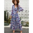 thumbnail image 4 of Women's Fashionable Printed Elegant Long Beach Vacation Dress, 4 of 5