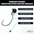 thumbnail image 2 of Harmony Fishing - Tungsten Offset Weedless Ned Rig Jigheads 5 Pack 1/32oz 5 Pack, 2 of 9