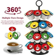 SUSWIM Coffee Pod Carousel Holder Organizer Compatible with 36 Cup Pods,K Cup Holder(Black)