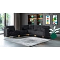 thumbnail image 1 of Sala Modular Makora Morelli Memory Foam Negro Chenille De 5 Módulos, 1 of 10