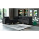 thumbnail image 1 of Sala Modular Makora Morelli Memory Foam Negro Chenille De 5 Módulos, 1 of 10