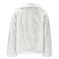 thumbnail image 4 of HTNBO Women's Faux Fur Coat Long Sleeve Fluffy Jacket Open Front Furry Winter Shaggy Short Coat Outwear, 4 of 5