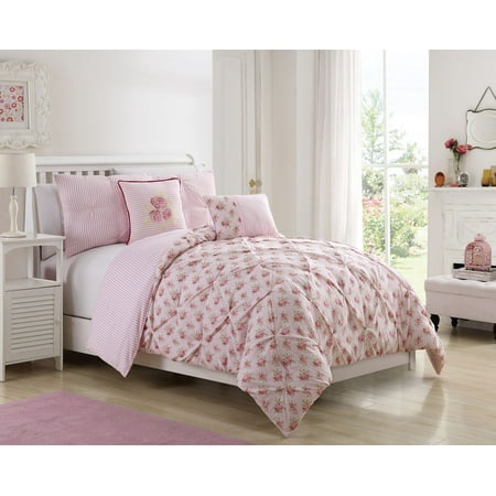 Ine Pink Fl Bed In A Bag W 600tc Cotton Sheet Set Twin Ine Pink Fl Bed In A Bag W 600tc Cotton Sheet Set Twin