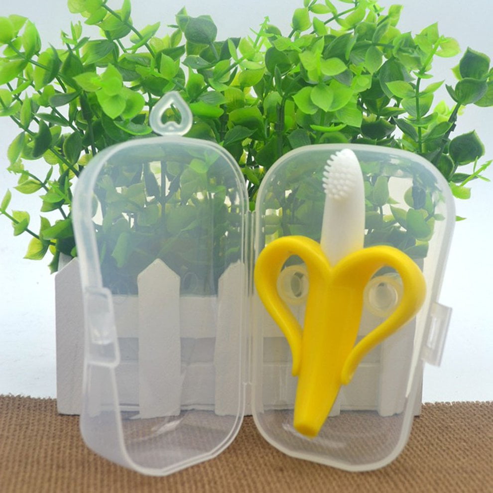silicone banana toothbrush