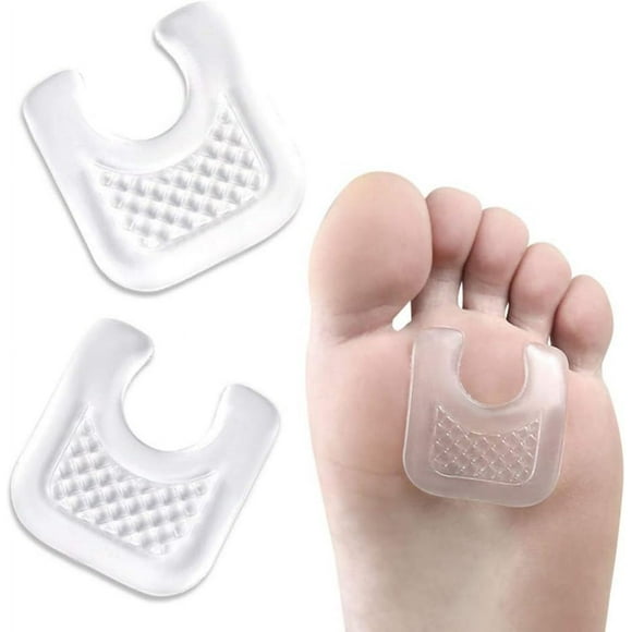 ORUYROP 5 Pairs U-Shaped Gel Callus Pads Callus Cushions Toe and Foot Protectors Corn Pads Sticky-Waterproof for Corn Callus and Feet Sore