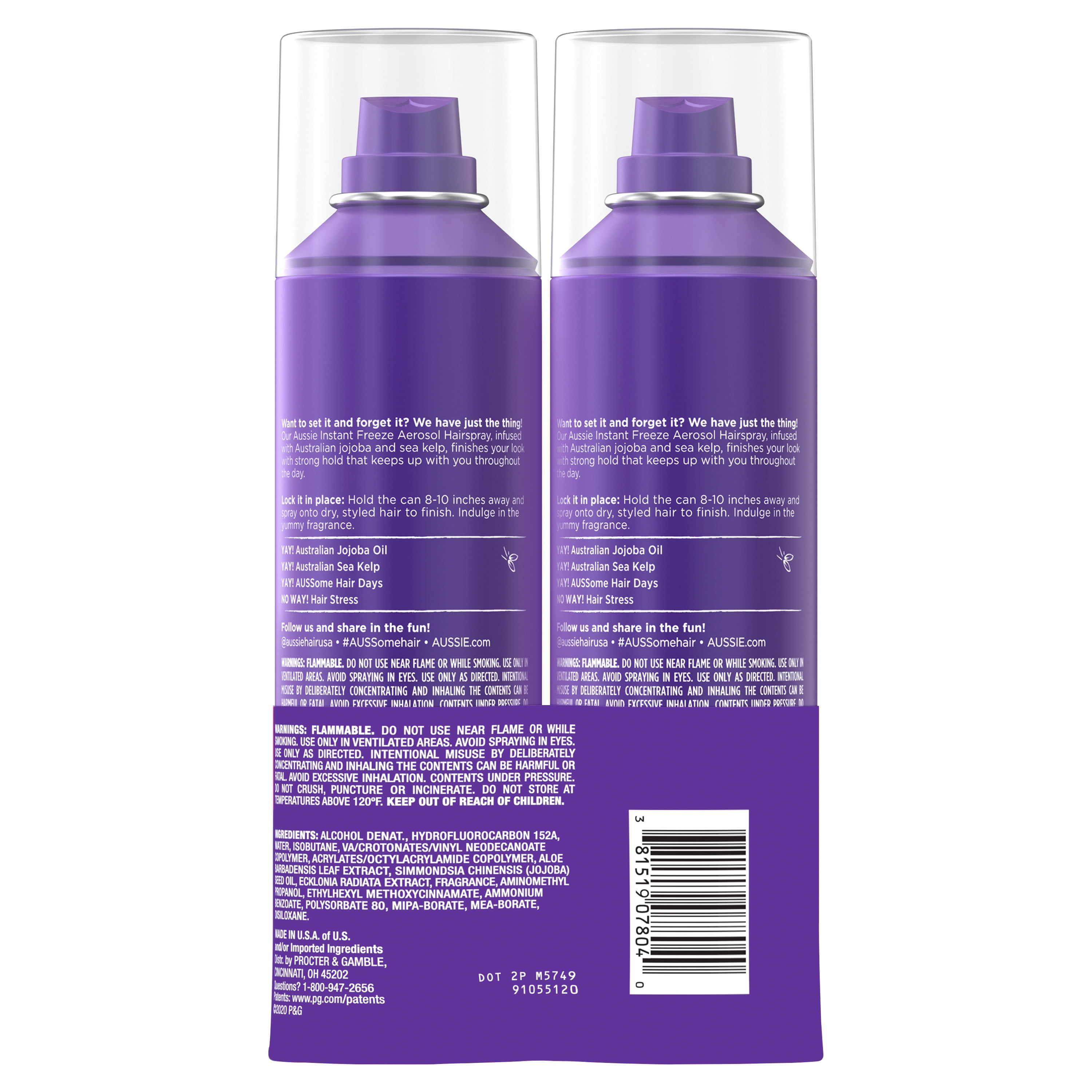Aussie Instant Freeze Maximum Hold Hair Spray, 10 fl oz - Gerbes Super  Markets