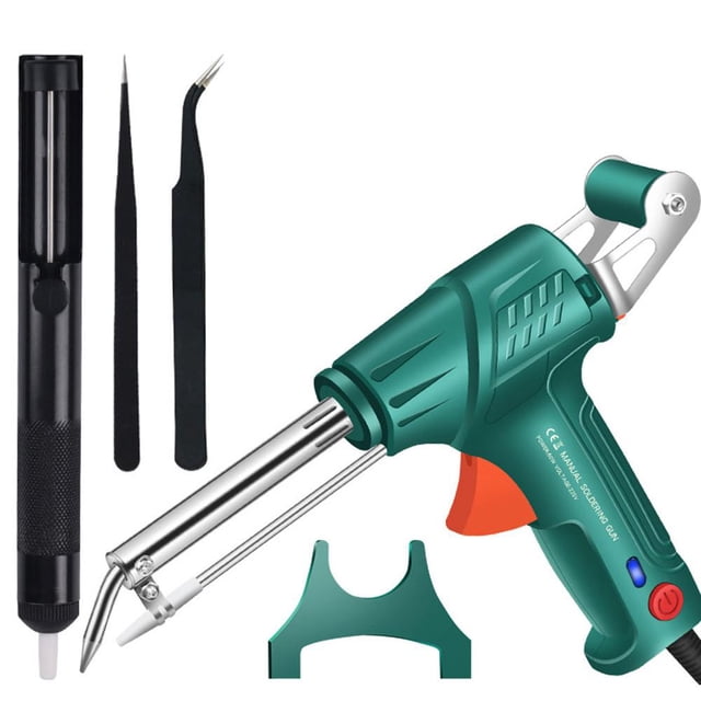 CAIROYAR Pistola de soldadura de 60 W con alimentación automática de soldadura, herramienta de pistola de soldadura portátil