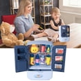 thumbnail image 6 of Kitchen Toys Fridge Refrigerator, Double Door Design Toy Refrigerator For Kids For Home 506-36 Refrigerator Blue, 6 of 8