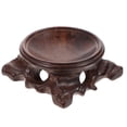 thumbnail image 1 of 2Pcs Retro Wooden Base Home Simple Gourd Holder Crystal Balls Displaying Stand, 1 of 7