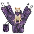 thumbnail image 2 of Pzuqiu Purple Tie Dye Dog Car Seat Cover for Back Seat Hard Bottom Dog Hammock with Adjustable Puppy Bandana Trash Can 3 Piece, 2 of 6