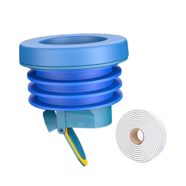 Junta de desagüe para brida de inodoro, selladora de desagüe, repuesto universal resistente al agua con tira de sellado, tapón de olores grueso para i