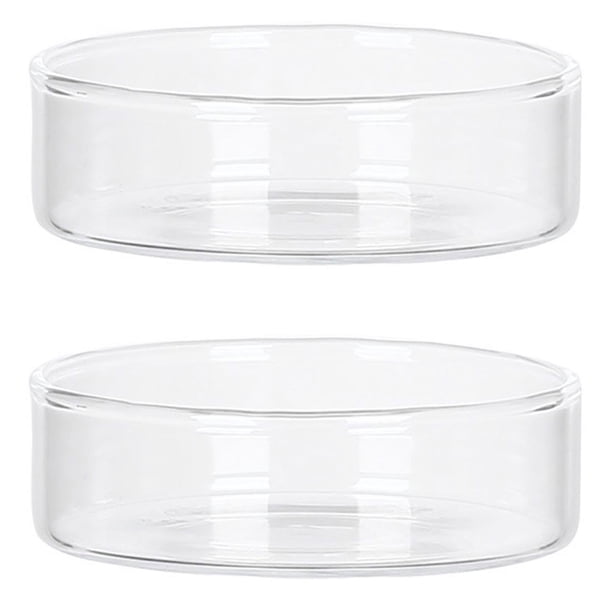 2 bandejas de vidrio para ensalada, platos delicados para postres y frutas, bandeja para alimentos