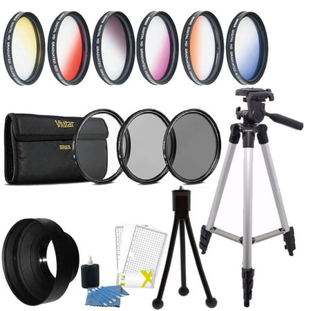 58mm Color Filter + UV CPL ND Accessory Kit Canon EOS Rebel T6i T6 T6s T5i T5 (Best Nd Grad Filter)