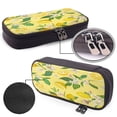 thumbnail image 4 of Lsque Lemon Printed Big Capacity PU Leather Pencil Case Large Pencil Pouch Stationery Pen Bag Pencil Holder for Teen, 4 of 6