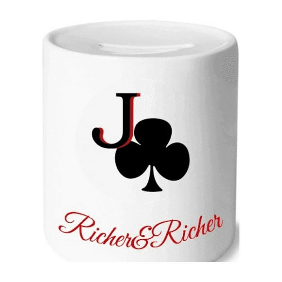 Happiness Jack Club J Poker Rich and Rich Bank Saving Box Coin
