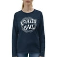 thumbnail image 3 of Go All Out Volleyball Distressed Ball Long Sleeve T-Shirt Mens, 3 of 4