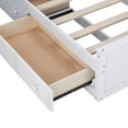 thumbnail image 4 of Full Size Wood Bed with 4 Drawers and All-in-One Cabinet and Shelf, White, 4 of 7