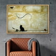 thumbnail image 2 of wall26 Framed Canvas Print Wall Art Banksy Cat and Flying Superhero Mouse Graffiti &amp; Street Art Pop Culture Illustrations Pop Art Bohemian Dark for Living Room, Bedroom, Office - 24"x36&quot, 2 of 5