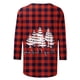 thumbnail image 4 of Fiudx Ofertas Flash Del Día Camiseta de Manga 3/4 con Cuello Redondo y Estampado Navideño para Mujer, Jersey con Cuello Redondo, Top/Camisa de Manga Larga con Cuello Redondo, 4 of 5