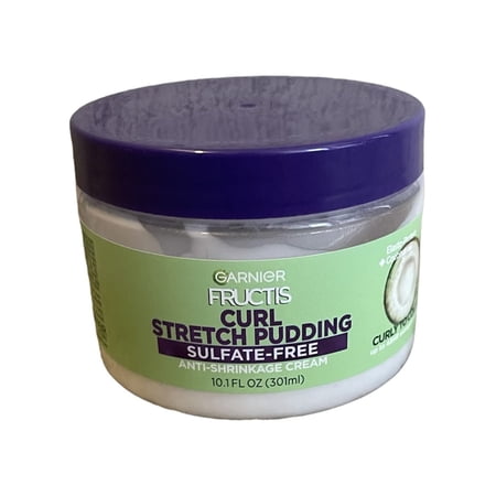 Garnier Fructis Curl Stretch Pudding Sulfate Free Anti-Shrinkage Cream 10.1 Fl Oz Packaging May Vary